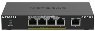 Netgear GS305PP Nie zarządzany Gigabit Ethernet (10/100/1000) Czarny Obsługa PoE, Przełącznik - Switche Netgear GS305PP Nie zarządzany Gigabit Ethernet (10/100/1000) Czarny Obsługa PoE, Przełącznik - Switche - miniaturka - grafika 1