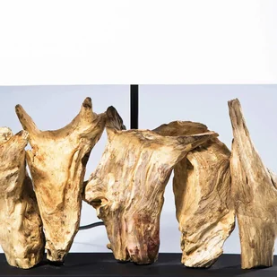 KARE Lampa stołowa Nature Vertical, stopa z drewna - Lampy stojące - miniaturka - grafika 3