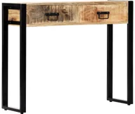 Konsole i sekretarzyki - vidaXL Stolik typu konsola, 90 x 30 x 75 cm, lite drewno mango - miniaturka - grafika 1