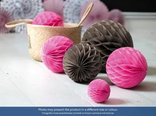 Party Deco Dekoracja wisząca kula jasnokremowa - 20 cm - 1 szt. KB20-079J - Dekoracje sali - miniaturka - grafika 4