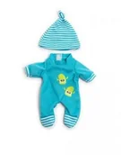 Akcesoria dla lalek - Miniland Ubranko dla lalki 21 cm niebieskie śpioszki z czapeczką - miniaturka - grafika 1