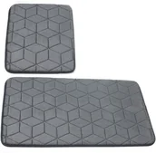 Dywaniki łazienkowe - Euromat Dywaniki Łazienkowe Sumba Ciemno Szary 31 - Dwuczęściowy 13551 - miniaturka - grafika 1