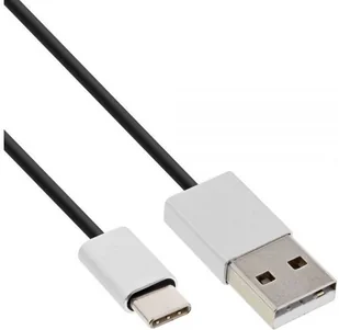 InLine 35835 kabel USB 2.0, wtyczka USB typu C do wtyczki A, czarna/aluminiowa, elastyczna, 5 m 35835 - Kable USB - miniaturka - grafika 2