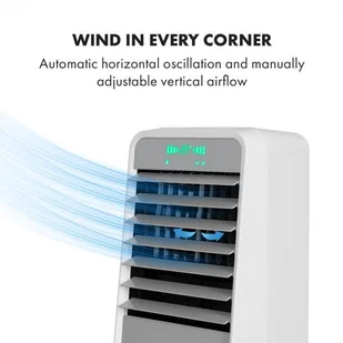 Wentylator Klarstein Townhouse, wentylator/chłodnica powietrza, 7 l, 110 W, pilot zdalnego sterowania, 2x pakiet lodowy, biały ACO4-TownhouseWH - Wentylatory - miniaturka - grafika 5