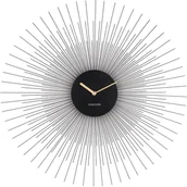 Zegary - Karlsson Zegar ścienny Peony large black by KA5818BK - miniaturka - grafika 1