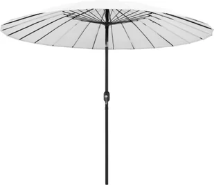 vidaXL Parasol ogrodowy na słupku aluminiowym, 270 cm, piaskowy 47305 - Parasole ogrodowe - miniaturka - grafika 2