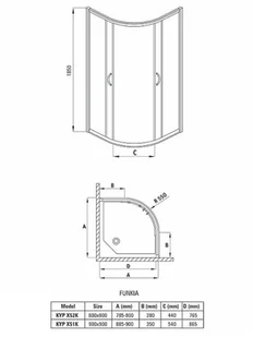 Deante KYP051K 90 - Kabiny prysznicowe - miniaturka - grafika 3