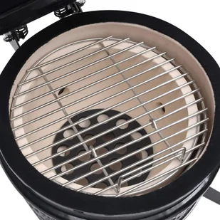 vidaXL Lumarko Ceramiczny grill kamado z wędzarnią, 2-w-1, 56 cm, czarny! 316093 - Grille - miniaturka - grafika 9