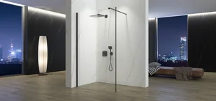 Atrium Como Nero kabina Walk-in 70cm UW070B/UW002B - Kabiny prysznicowe - miniaturka - grafika 2