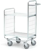 Wózki magazynowe - AJ Produkty Wózek z półkami, 2 półki, 200 kg, 600x425x1100 mm - miniaturka - grafika 1