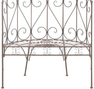 vidaXL Ławka ogrodowa, 95 cm, żelazo, antyczny brąz - Ławki ogrodowe - miniaturka - grafika 5