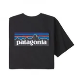 Odzież trekkingowa męska - PATAGONIA Koszulka męska P-6 LOGO RESPONSIBILI-TEE rozmiar L kolor czarny - miniaturka - grafika 1