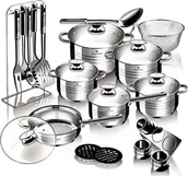 Zestawy garnków i patelni - Blaumann Zestaw garnków 27 elementów BL-3134 Gourmet Line BL-3134 - miniaturka - grafika 1