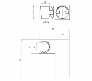 Deante ANS_021U UCHWYT PUNKTOWY SQUARE MOSIĘŻNY CHROM - Akcesoria do armatury i ceramiki - miniaturka - grafika 3