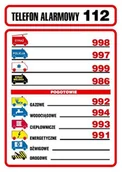 Tablice BHP - Znak informacyjny TELEFONY ALARMOWE - miniaturka - grafika 1