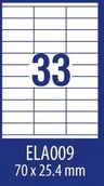 Papier do drukarek - Avery Zweckform ETYK.ZF ECONOMY 70X25,4MM 009 100ARK ETYKIETA E100 ELA009 ELA009 ELA009 - miniaturka - grafika 1