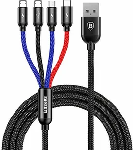 Baseus Kabel USB - Lightning/microUSB/USB-C BASEUS CAMLT-SU01, 1.2 m (BSU016BLK) - Kable USB - miniaturka - grafika 2