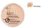 Pudry do twarzy - Rimmel Stay Matte Long Lasting Pressed Powder puder prasowany 5 Silky Beige 14g 31110-uniw - miniaturka - grafika 1