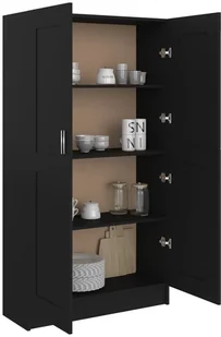 VidaXL Szafka na książki, czarna, 82,5 x 30,5 x 150 cm, płyta wiórowa 802724 VidaXL - Regały - miniaturka - grafika 4