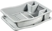 Suszarki do naczyń - Curver 228565 Feeding + taca naczyń, mały, talerz na 18, tworzywo sztuczne, szary, 29 x 10,5 x 39 cm 228565 - miniaturka - grafika 1