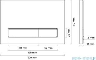 Oltens Torne przycisk spłukujący do WC chrom matowy 57101200 - Stelaże i zestawy podtynkowe do WC - miniaturka - grafika 2