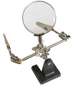 Akcesoria do elektronarzędzi - Silverline 633830 uchwyt montażowy, trzecia ręka z lupą, 63 mm, 2,5-krotne powiększenie 633830 - miniaturka - grafika 1