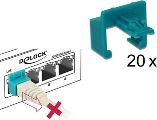 DeLock RJ45 SecureClip zestaw startowy 20szt. 86406 - Kable światłowodowe - miniaturka - grafika 2