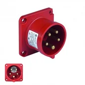 Osprzęt siłowy - TP Electric Wtyczka tablicowe zwrotnica faz prosta 5P 16A 400V IP44 75x75 2177 3105-354-1600 - miniaturka - grafika 1