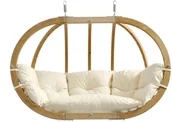 Hamaki - Amazonas Fotel hamakowy dwuosobowy Globo Royal Chair, ecru - miniaturka - grafika 1