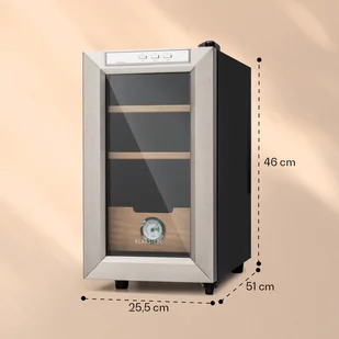 Klarstein Klarstein El Presidente 23, humidor, 45 W, panel dotykowy, drewno bukowe, 23 l, LED HEA6-ElPresidente23S - Szafy i witryny grzewcze - miniaturka - grafika 7
