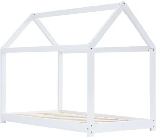 vidaXL Rama łóżka dziecięcego, biała, lite drewno sosnowe, 90 x 200 cm vidaXL - Łóżka dla dzieci i młodzieży - miniaturka - grafika 2