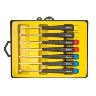 Topex Wkrętaki precyzyjne, zestaw 7 szt. TOP-39D552 - Śrubokręty - miniaturka - grafika 2