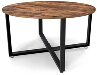 Ławy i stoliki kawowe - Hakano Industrialny stolik kawowy z okrągłym blatem 88 cm ABER - miniaturka - grafika 1