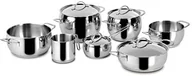 Zestawy garnków i patelni - Lagostina Pomysł na domu: euforia 11 sztuki kochtopfset naczynia do gotowania 18/10 stal nierdzewna dno indukcyjne Lago Seal 010704600011 - miniaturka - grafika 1