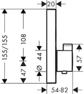 Baterie wannowe i prysznicowe - Hansgrohe ShowerSelect prysznicowa polerowany złoty optyczny 15763990 - miniaturka - grafika 1