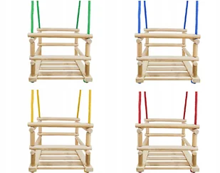 Huśtawka drewniana ogrodowa Stantom szczebelkowa - Place zabaw - miniaturka - grafika 3
