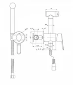 Baterie bidetowe - Deante Arnika Bateria Bidette chrom BQA034M - miniaturka - grafika 1