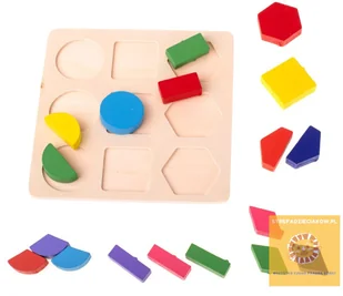 Zabawka edukacyjna drewniana dopasuj kształty 18el STREFADZIECIAKOW.PL KX720 - Zabawki interaktywne dla dzieci - miniaturka - grafika 3