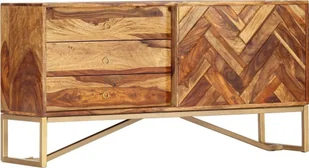 Szafka, 118 x 30 x 60 cm, z litego drewna sheesham - Szafki do salonu - miniaturka - grafika 2