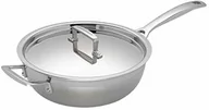 Patelnie - Le Creuset 3Ply 96201424001000 wielowarstwowy rondel pokrywką i powłoką zapobiegającą przywieraniu, 24 cm 96201424001000 - miniaturka - grafika 1