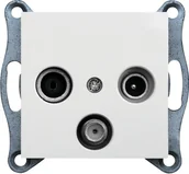 Klawisze i ramki - Hager Lumina 2 biały gniazdo RTV-SAT końcowe WL3110 - miniaturka - grafika 1