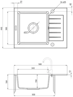 Deante Zorba ZQZ 511A beżowy - Zlewozmywaki - miniaturka - grafika 4