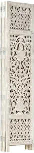 vidaXL vidaXL Parawan 5-panelowy, rzeźbiony, biały, 200x165 cm, drewno mango - Parawany - miniaturka - grafika 10