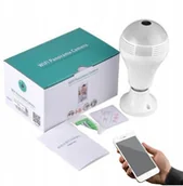 Minikamery i aparaty szpiegowskie - Kamera WiFi Ip monitoring w żarówce 360 Audio Led - miniaturka - grafika 1