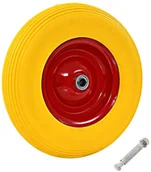 Pozostałe narzędzia ogrodowe - vidaXL Koło do taczki z osią, pełne, poliuretan, 4.00-8, 390 mm 142980 - miniaturka - grafika 1