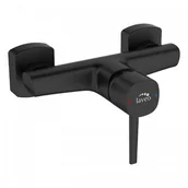 Baterie podtynkowe - Laveo Laveo Bateria natryskowa ścienna Polla BAP 740D czarna - miniaturka - grafika 1