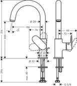Baterie umywalkowe - Hansgrohe Vernis Blend Bateria umywalkowa wysoka chrom 71554000 - miniaturka - grafika 1