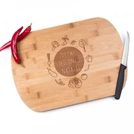 Deski do krojenia - Murrano Bambusowa Deska do Krojenia z Grawerem Zdrowe Jedzonko DSK-BMB1-015 - miniaturka - grafika 1