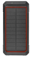 Panele fotowoltaiczne - Oxe Power bank solarny o pojemności 33800 mAh czerwony - miniaturka - grafika 1