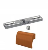 Klamki - ZATRZASK SŁUPEK RUCHOMY + POCHWYT DELUXE ZŁOTY DĄB F8DB-339D1 - miniaturka - grafika 1